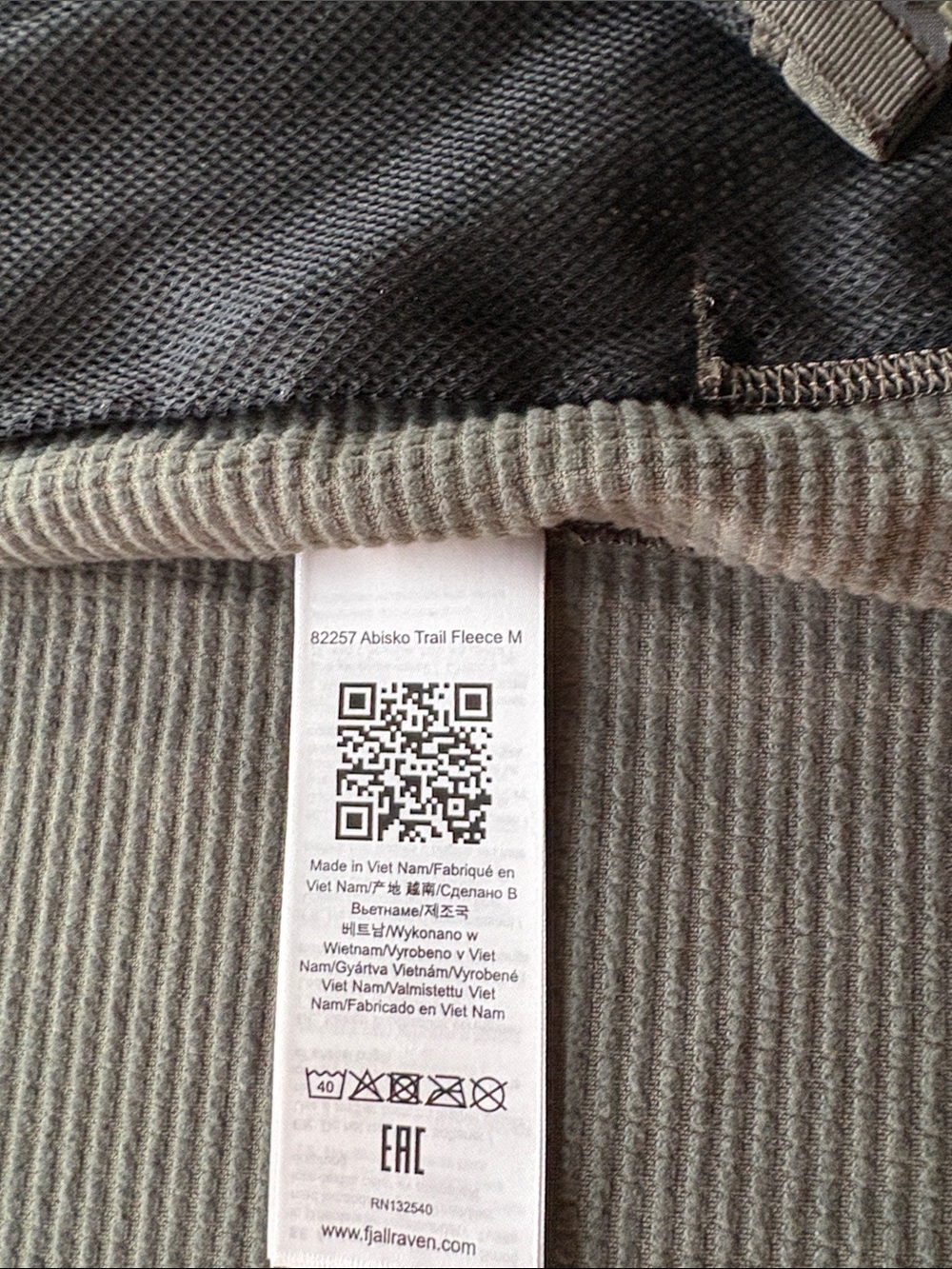 Fjallraven Abisco Trail Fleece Dark Green Hooded Lightweight Jacket Sz L - Picture 9 of 10